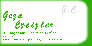 geza czeizler business card